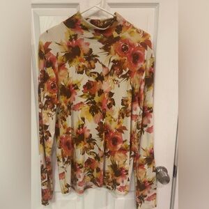 LuLaRoe Floral Long Sleeve Top - Multicolor